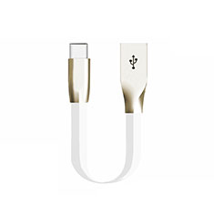 Type-C Charger USB Data Cable Charging Cord Android Universal 30cm S06 for Accessoires Telephone Supports De Bureau White