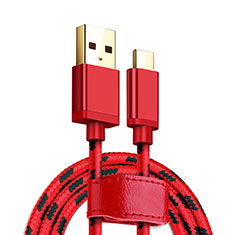 Type-C Charger USB Data Cable Charging Cord Android Universal T09 for Handy Zubehoer Kfz Ladekabel Red