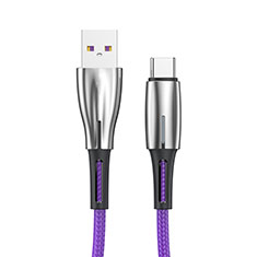 Type-C Charger USB Data Cable Charging Cord Android Universal T12 for Apple iPad Pro 11 (2021) Purple