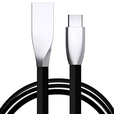 Type-C Charger USB Data Cable Charging Cord Android Universal T23 for Apple iPhone 15 Plus Black