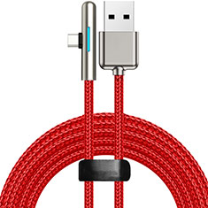 Type-C Charger USB Data Cable Charging Cord Android Universal T25 for Huawei Honor Play 7 Red