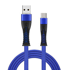 Type-C Charger USB Data Cable Charging Cord Android Universal T26 for Oppo F19 Blue
