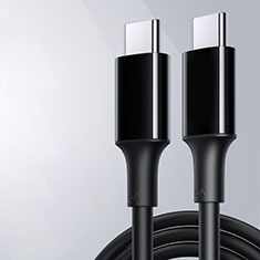 Type-C USB-C to Type-C USB-C Cable Adapter 100W H04 for Apple iPad Air 5 10.9 (2022) Black