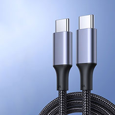 Type-C USB-C to Type-C USB-C Cable Adapter 100W H04 for Apple iPhone 15 Pro Max Dark Gray