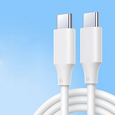 Type-C USB-C to Type-C USB-C Cable Adapter 100W H04 for Apple iPhone 15 Pro Max White