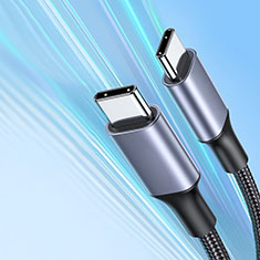 Type-C USB-C to Type-C USB-C Cable Adapter 60W for Apple iPad Pro 12.9 (2022) Dark Gray
