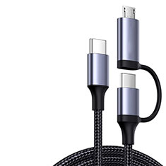 Type-C USB-C to Type-C USB-C Cable Adapter 60W H03 for Apple iPad Pro 11 (2022) Dark Gray