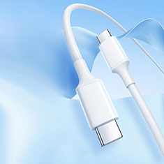 Type-C USB-C to Type-C USB-C Cable Adapter 60W H05 for Apple iPhone 15 Pro Max White