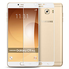 Ultra Clear Full Screen Protector Tempered Glass for Samsung Galaxy C9 Pro C9000 White