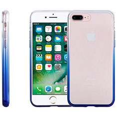 Ultra Slim Transparent Gel Gradient Soft Case for Apple iPhone 7 Plus Blue