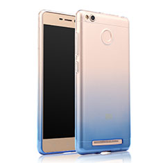 Ultra Slim Transparent Gel Gradient Soft Case for Xiaomi Redmi 3S Prime Blue