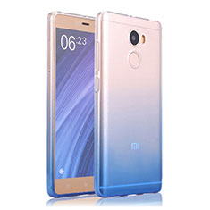 Ultra Slim Transparent Gel Gradient Soft Case for Xiaomi Redmi 4 Standard Edition Blue