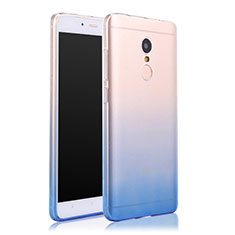 Ultra Slim Transparent Gel Gradient Soft Case for Xiaomi Redmi Note 4 Standard Edition Blue