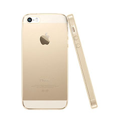 Ultra Slim Transparent Gel Soft Case for Apple iPhone 5S Gold