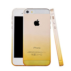 Ultra Slim Transparent Gradient Soft Case for Apple iPhone 5 Yellow