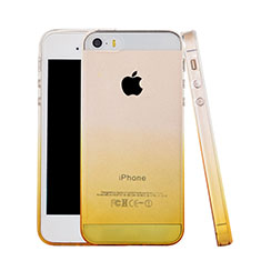 Ultra Slim Transparent Gradient Soft Case for Apple iPhone 5S Yellow