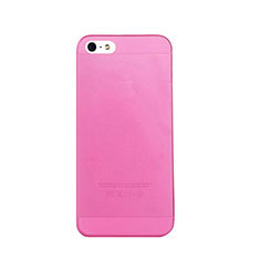 Ultra Slim Transparent Matte Finish Cover for Apple iPhone 5 Hot Pink