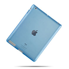 Ultra Slim Transparent TPU Soft Case for Apple iPad 2 Sky Blue