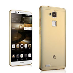 Ultra Slim Transparent TPU Soft Case for Huawei Mate 7 Gold