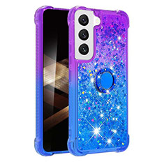 Ultra-thin Silicone Gel Gradient Soft Case Cover Y04B for Samsung Galaxy S25 Plus 5G Blue