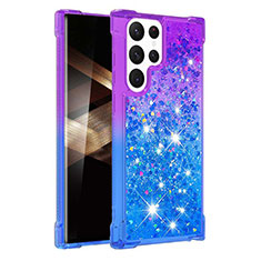 Ultra-thin Silicone Gel Gradient Soft Case Cover Y05B for Samsung Galaxy S24 Ultra 5G Blue