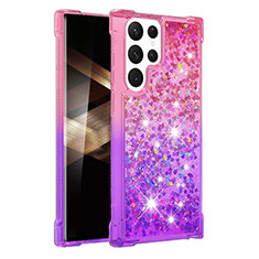 Ultra-thin Silicone Gel Gradient Soft Case Cover Y05B for Samsung Galaxy S24 Ultra 5G Purple