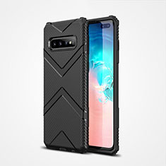 Ultra-thin Silicone Gel Soft Case 360 Degrees Cover C04 for Samsung Galaxy S10 Plus Black