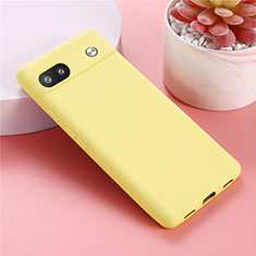 Ultra-thin Silicone Gel Soft Case 360 Degrees Cover for Google Pixel 6a 5G Yellow
