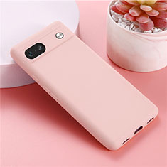 Ultra-thin Silicone Gel Soft Case 360 Degrees Cover for Google Pixel 7a 5G Pink