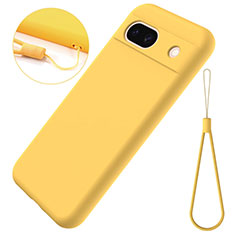 Ultra-thin Silicone Gel Soft Case 360 Degrees Cover for Google Pixel 8a 5G Yellow