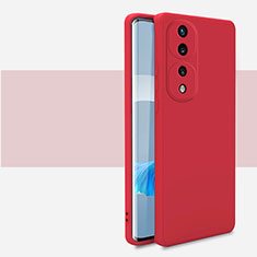 Ultra-thin Silicone Gel Soft Case 360 Degrees Cover for Huawei Honor 70 Pro 5G Red