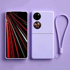 Ultra-thin Silicone Gel Soft Case 360 Degrees Cover for Huawei P60 Pocket Clove Purple