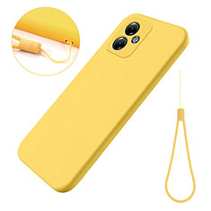 Ultra-thin Silicone Gel Soft Case 360 Degrees Cover for Motorola Moto G14 Yellow