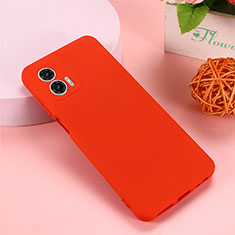 Ultra-thin Silicone Gel Soft Case 360 Degrees Cover for Motorola Moto G53j 5G Red