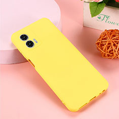 Ultra-thin Silicone Gel Soft Case 360 Degrees Cover for Motorola Moto G73 5G Yellow