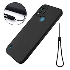 Ultra-thin Silicone Gel Soft Case 360 Degrees Cover for Nokia C21 Plus Black