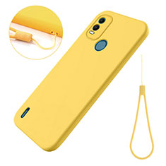 Ultra-thin Silicone Gel Soft Case 360 Degrees Cover for Nokia C21 Plus Yellow