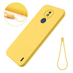 Ultra-thin Silicone Gel Soft Case 360 Degrees Cover for Nokia C21 Yellow