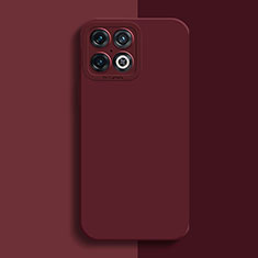 Ultra-thin Silicone Gel Soft Case 360 Degrees Cover for OnePlus 10 Pro 5G Red Wine