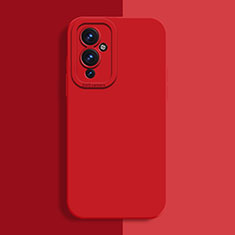 Ultra-thin Silicone Gel Soft Case 360 Degrees Cover for OnePlus 9 5G Red