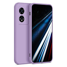 Ultra-thin Silicone Gel Soft Case 360 Degrees Cover for Oppo A18 Clove Purple
