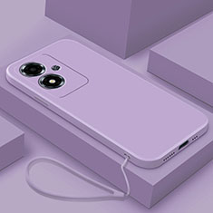 Ultra-thin Silicone Gel Soft Case 360 Degrees Cover for Oppo A2m 5G Purple