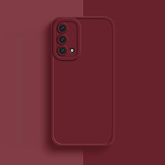 Ultra-thin Silicone Gel Soft Case 360 Degrees Cover for Oppo A74 5G Red
