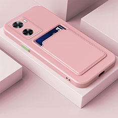 Ultra-thin Silicone Gel Soft Case 360 Degrees Cover for Oppo A77 4G Pink