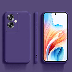 Ultra-thin Silicone Gel Soft Case 360 Degrees Cover for Oppo A79 5G Purple