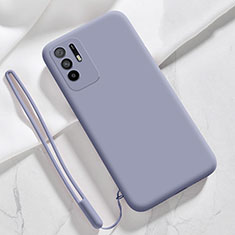 Ultra-thin Silicone Gel Soft Case 360 Degrees Cover for Oppo A94 5G Lavender Gray
