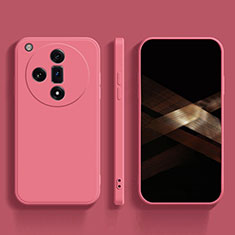 Ultra-thin Silicone Gel Soft Case 360 Degrees Cover for Oppo Find X7 5G Hot Pink