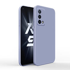 Ultra-thin Silicone Gel Soft Case 360 Degrees Cover for Oppo K9 5G Lavender Gray