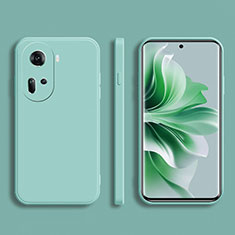 Ultra-thin Silicone Gel Soft Case 360 Degrees Cover for Oppo Reno11 5G Cyan