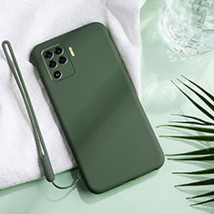 Ultra-thin Silicone Gel Soft Case 360 Degrees Cover for Oppo Reno5 F Midnight Green